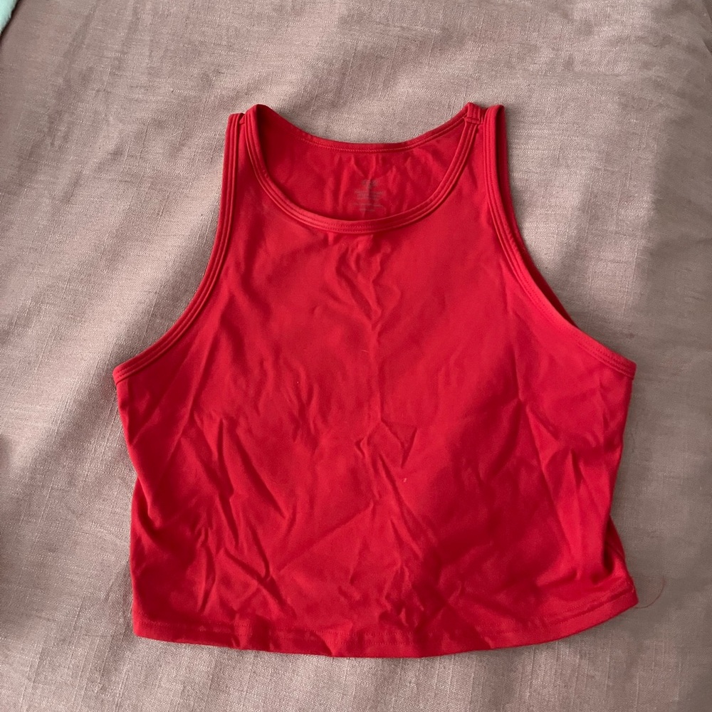Fleo Red Cropped Tank Top
